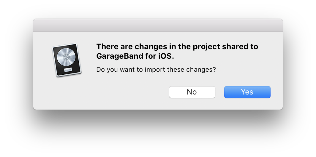 Logic asks about importing changes